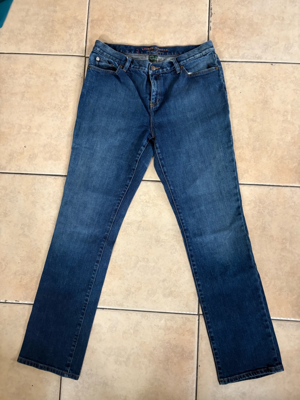 Polo by Ralph Lauren Straight Leg Women's Jeans — Dark Blue Denim